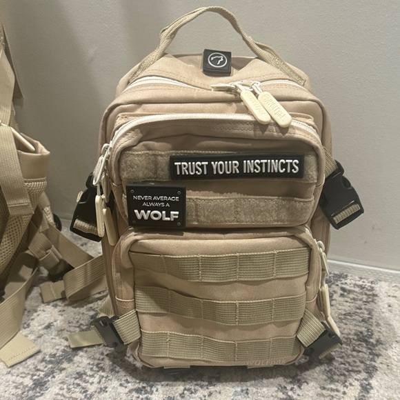 WOLF Tan Mini Backpack - Picture 1 of 7